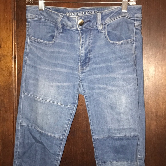 american eagle frayed hem jeans